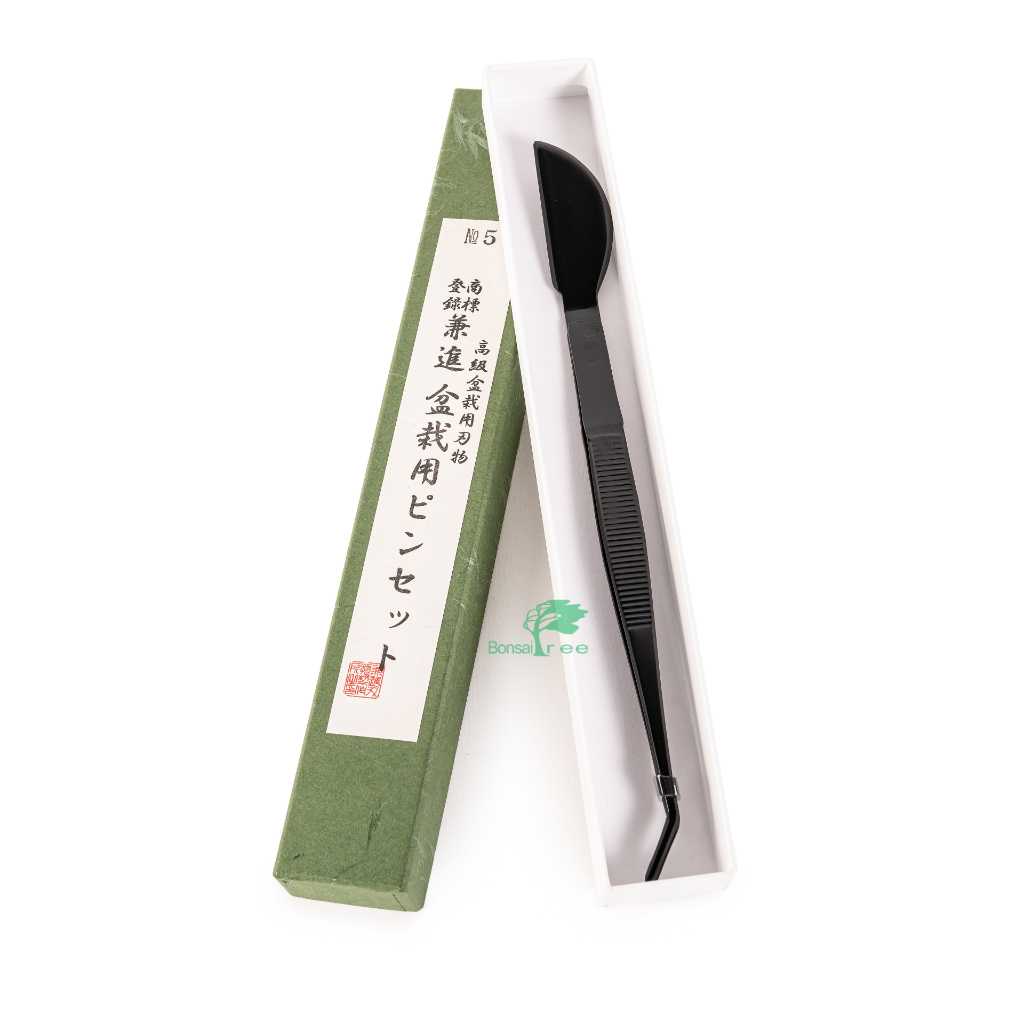 Kaneshin Bonsai Combination &quot;angle point&quot; Tweezer and Trowel, 215mm -   - Tools