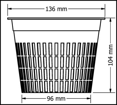 Plastic Growing Container, Colander Type, 12.5cm -   - Plastics