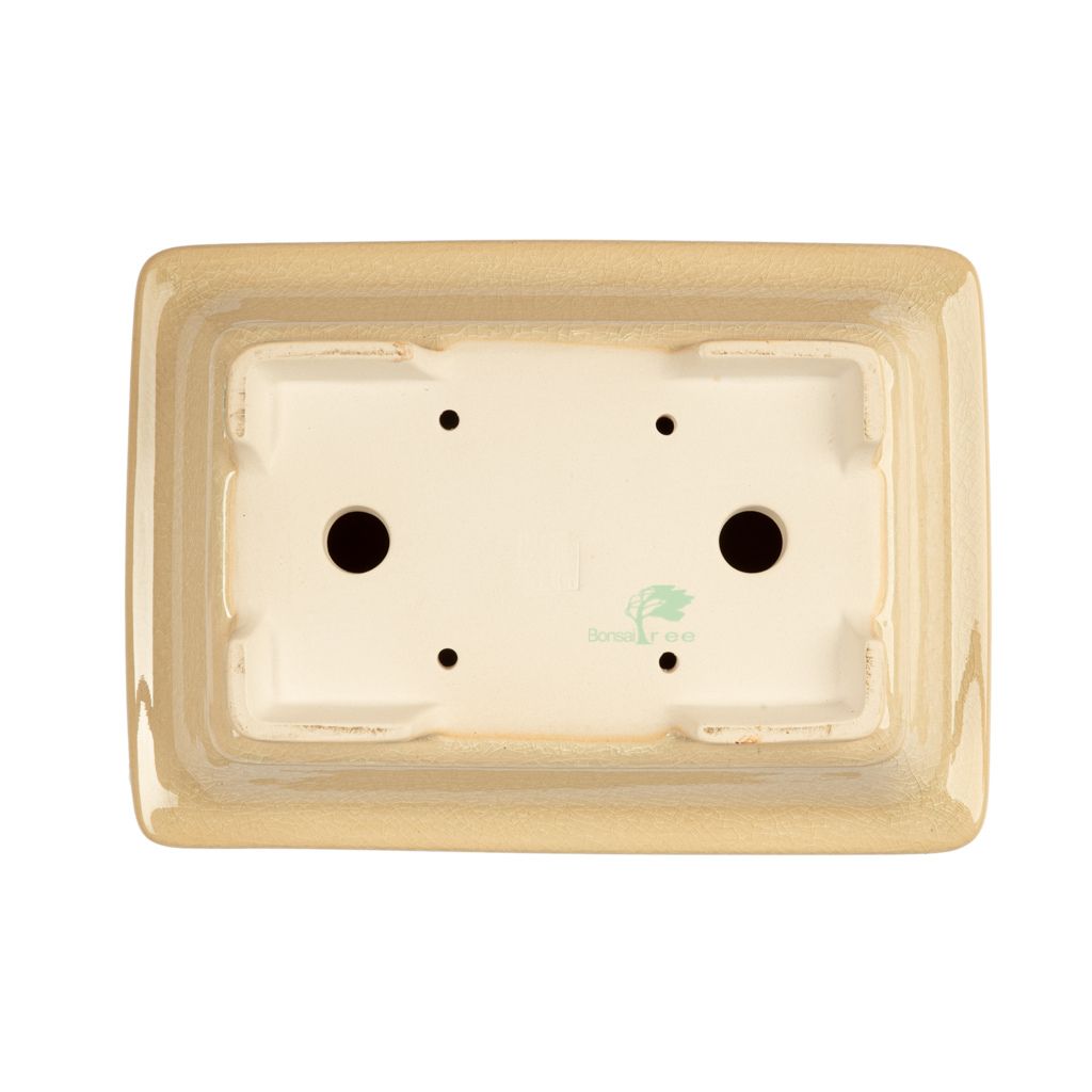 Chinese glazed rectangle, 290mm x 210mm x 60mm -   - Pots