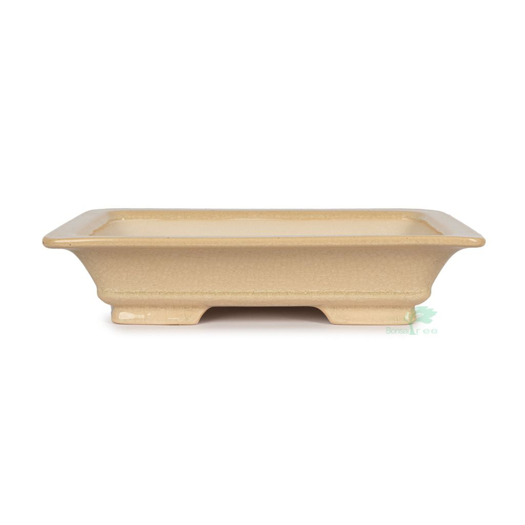 Chinese glazed rectangle, 290mm x 210mm x 60mm -   - Pots