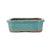 Assorted Glazed Bonsai Pots, 10" -  Deep Green Rectangle with decorative corners, 28 x 21 x 8.5cm - Pots